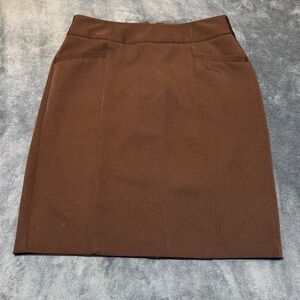NYCC Chocolate Brown Pencil Office Classy Skirt size 12